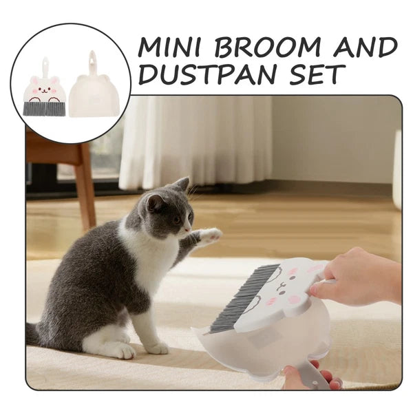 Mini Broom Set Child Cleaning Brushes for Household with Standing Dustpan