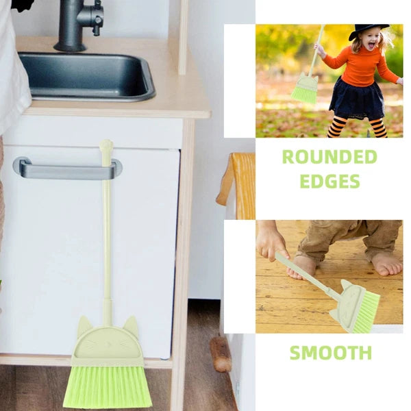 2 Pcs Children's Broom Set Toddler Baby Dust Pan and Kids Dustpan