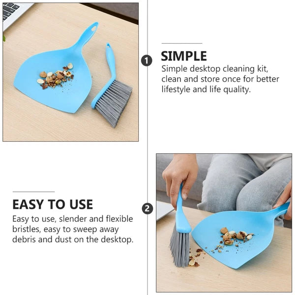 Mini Broom Set Small Dustpan and Brush Household Cleaning Supplies Desktop