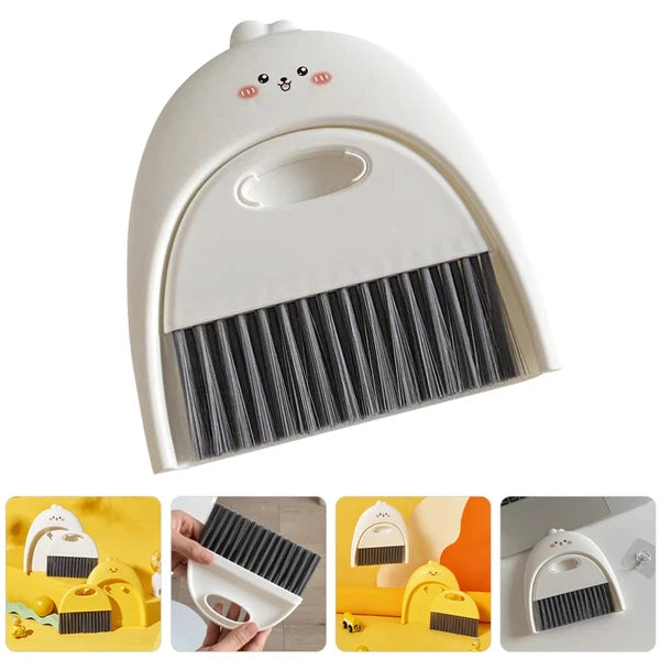 Mini Dustpan Set Baby Child Small Plastic Broom and Tabletop Cleaning Brush