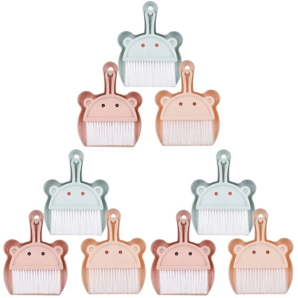 3 sets of Desktop Cleaning Broom Mini Dustpan Table Cleaning Broom Tabletop
