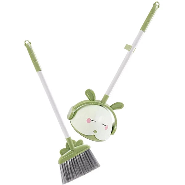 Children's Broom Set Toddler Handheld Small with Dustpan Kids Sweeper