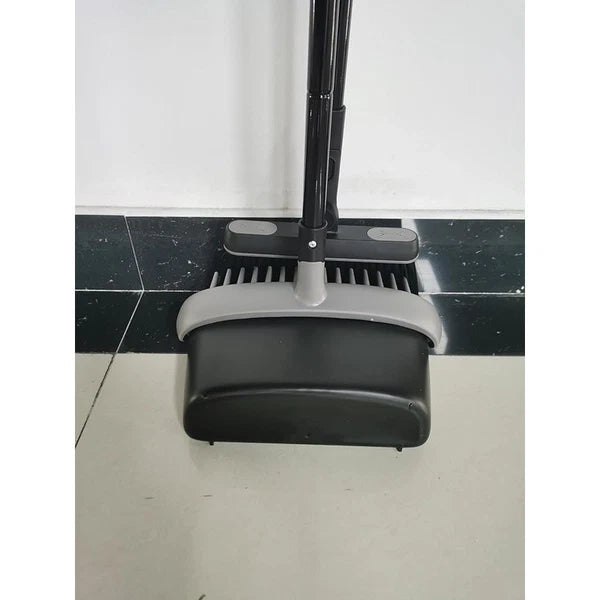Broom & Dustpan Set 54.3in Long Handle Dust Pan W/ Comb Teeth Swivel Brush New