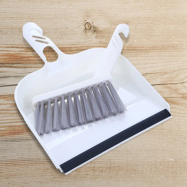 2 Sets Kitchen Cleaning Child Mini Dustpan and Brush Broom with Desktop Sweep