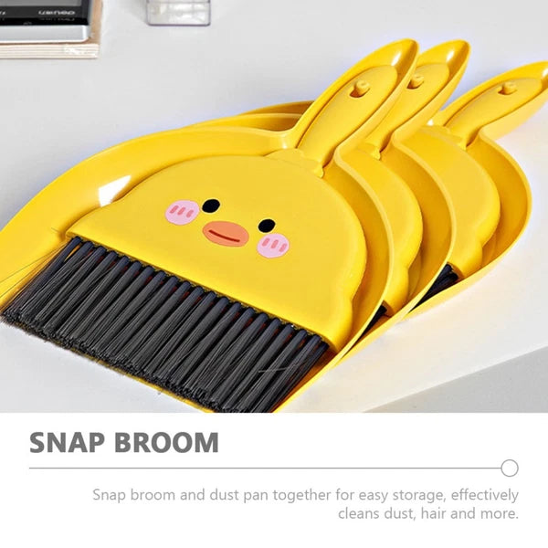2 Sets Dustpan and Brush Mini Broom Child Pupils Desktop Cleaning