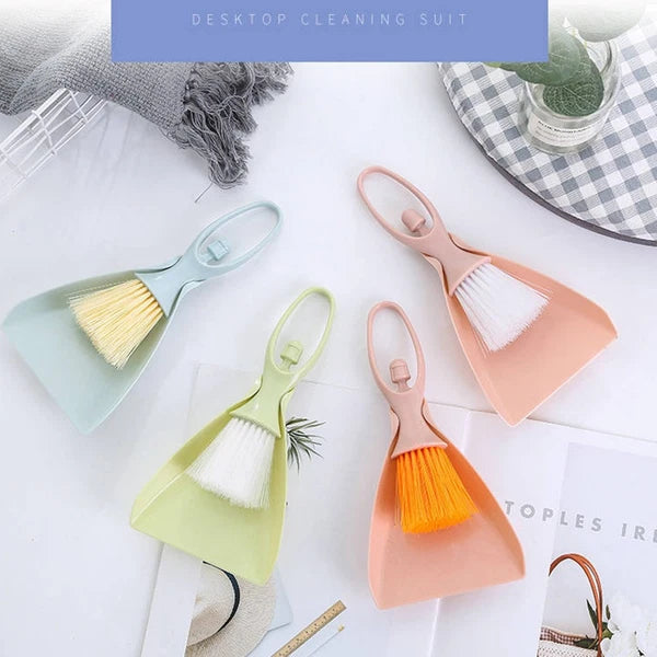 4 Sets Mini Broom Toddler Desktop Small Dustpan and Household Supplies Portable