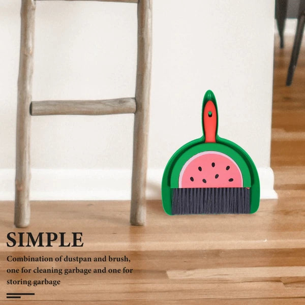 Mini Broom Set Travel Child Desktop Brush Dustpan and Long Handle
