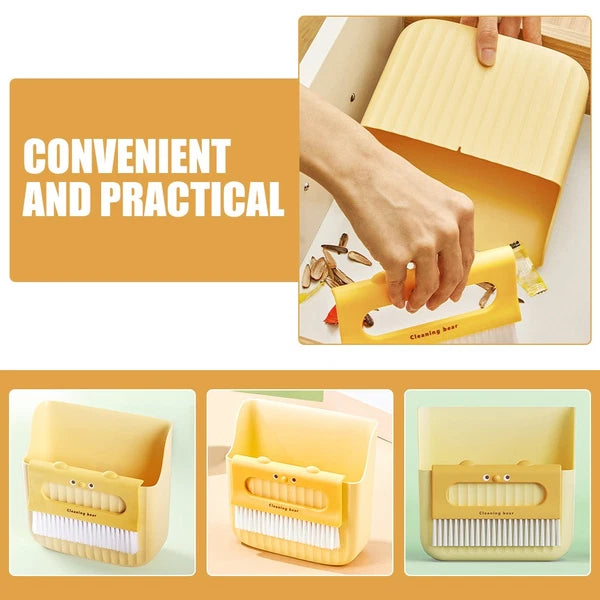 Cleaning Broom Set Portable Brush sweeper with Dust Pan Countertop
