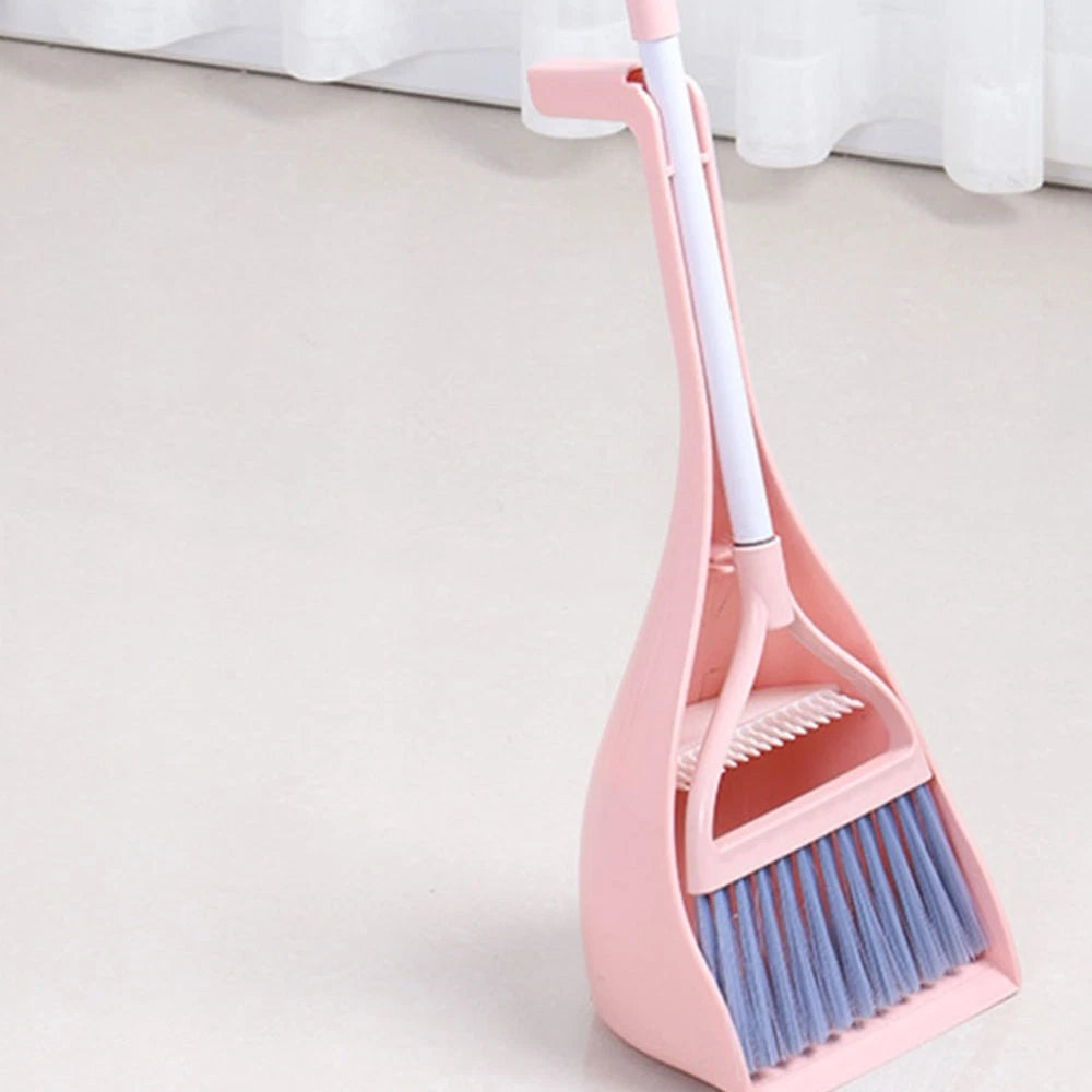 1 Set Child Besom Dustpan Kit Kids Cleaning Broom Dustpan Combination Kids Mini