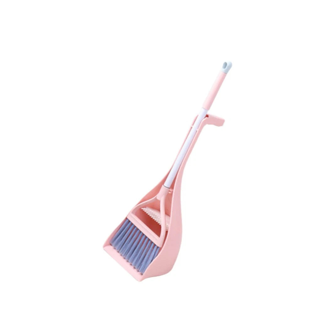 1 Set Child Besom Dustpan Kit Kids Cleaning Broom Dustpan Combination Kids Mini