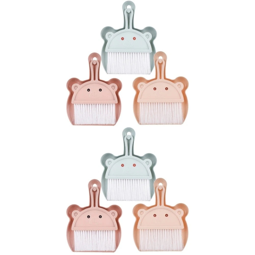 3 sets of Desktop Cleaning Broom Mini Dustpan Table Cleaning Broom Tabletop