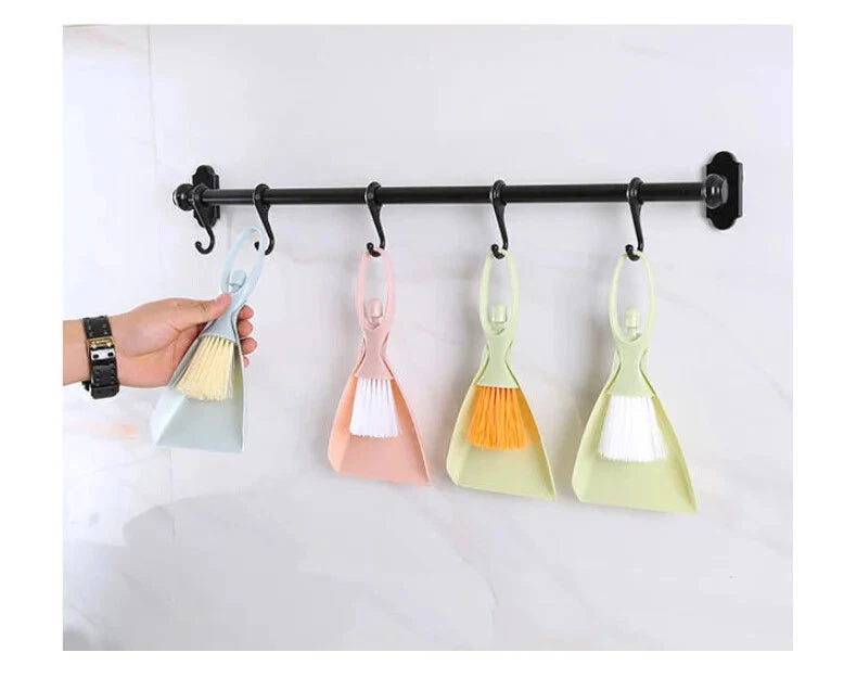 Home Keyboard Hair Brush Mini Floor Dust Broom and Dustpan Set Cleaning Tool New