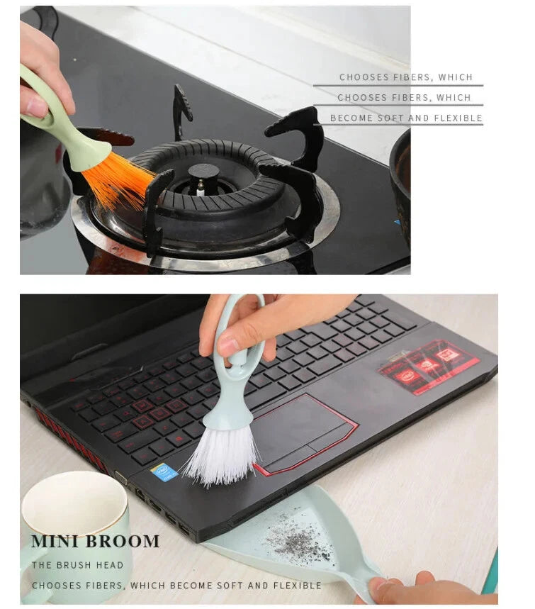 Home Keyboard Hair Brush Mini Floor Dust Broom and Dustpan Set Cleaning Tool New