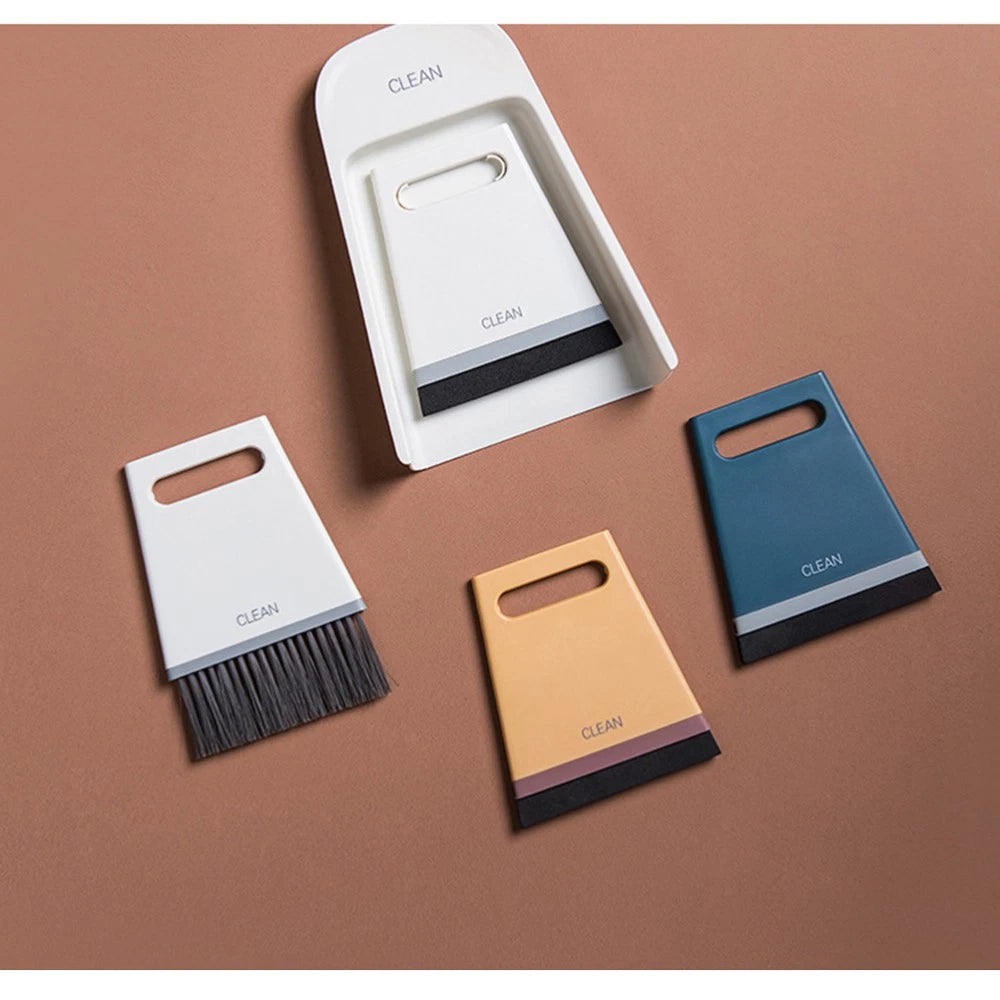 Small Dustpan Brush Desktop Cleaning Broom Tiny Cleaning Broom Dustpan Brush Set