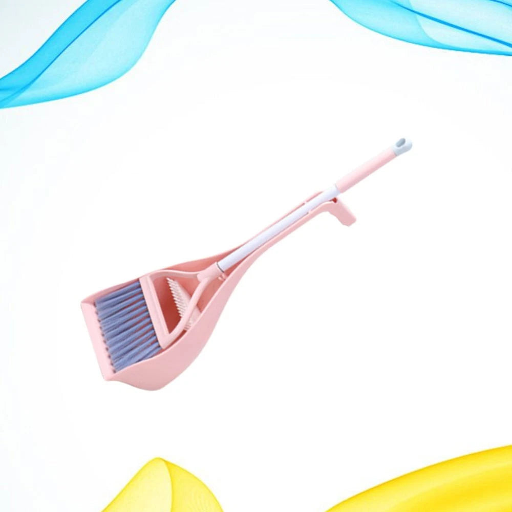 1 Set Child Besom Dustpan Kit Kids Cleaning Broom Dustpan Combination Kids Mini