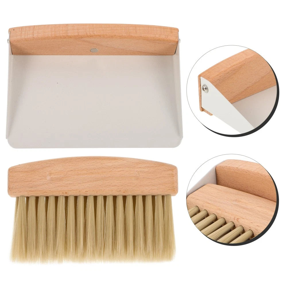 Desktop Cleaning Kit Small Dustpan Set Broom Office Travel and Combination