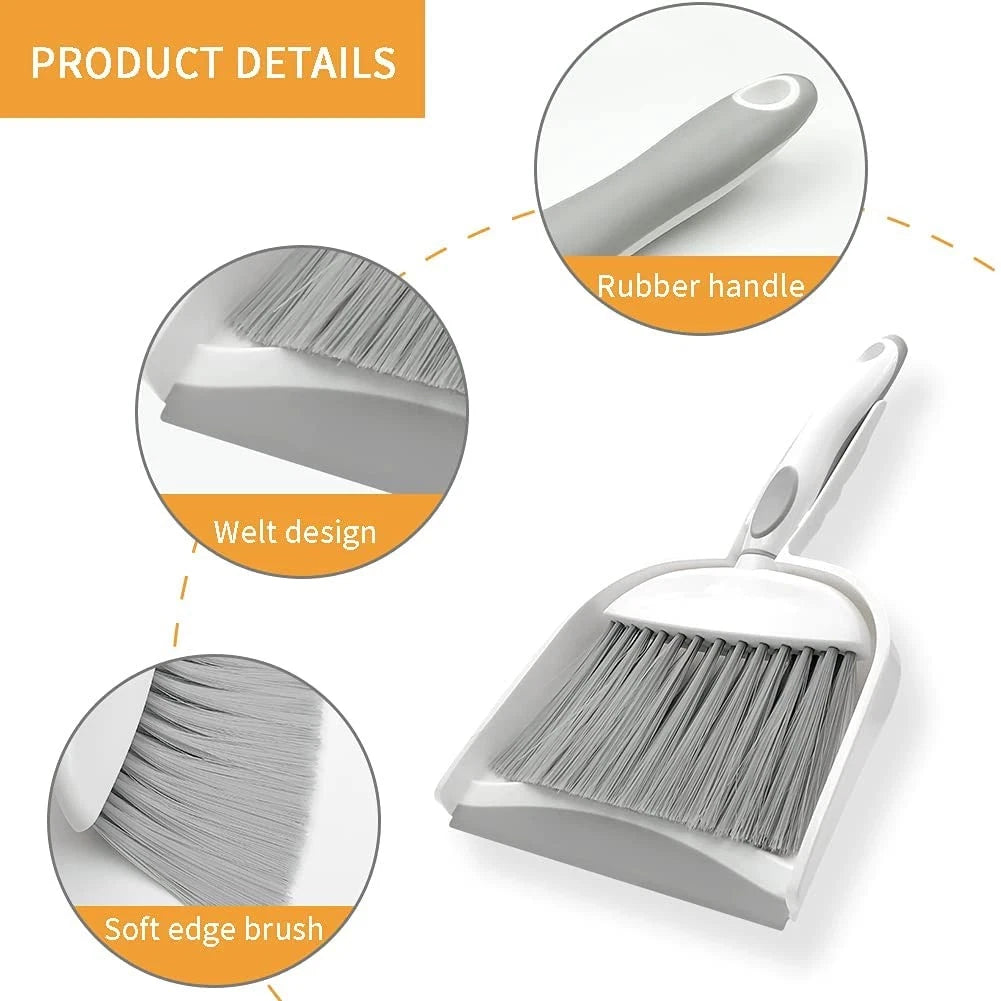 Dust pan Mini Dustpan and Brush Set Small Broom and Dustpan Set Small Hand Br...