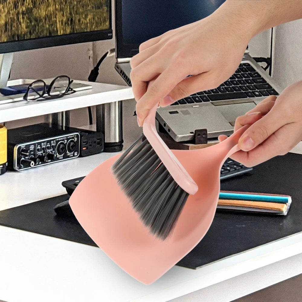 Desktop Cleaning Broom Table and Dustpan Set Small Portable Brush
