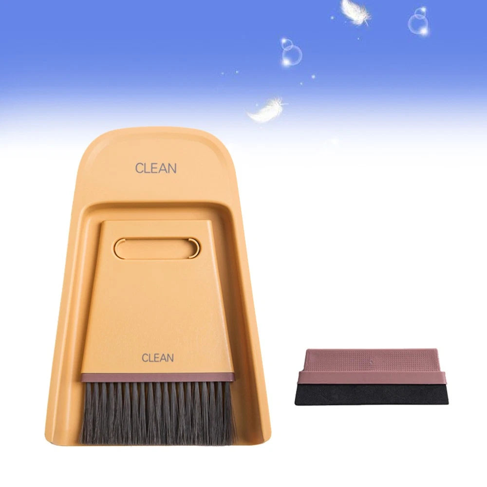 Travel Sweeper Accessories Set Desk Dustpan Cage Cleaner Desktop Cleaning Broom