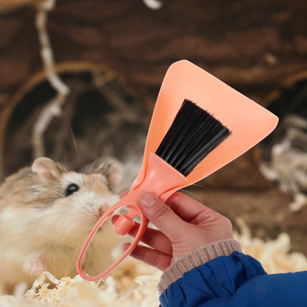 Cleaning Tool Set Small Animal Cage Brush Handheld Broom with Dustpan