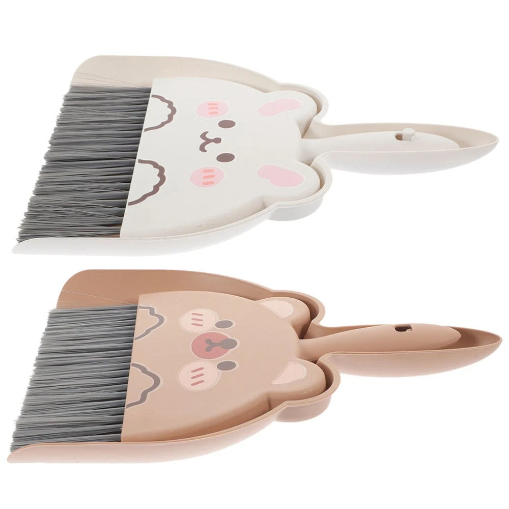 2 Set of Tabletop Brush Set Dining Sweeper Table Cleaning Tool Broom Dustpan