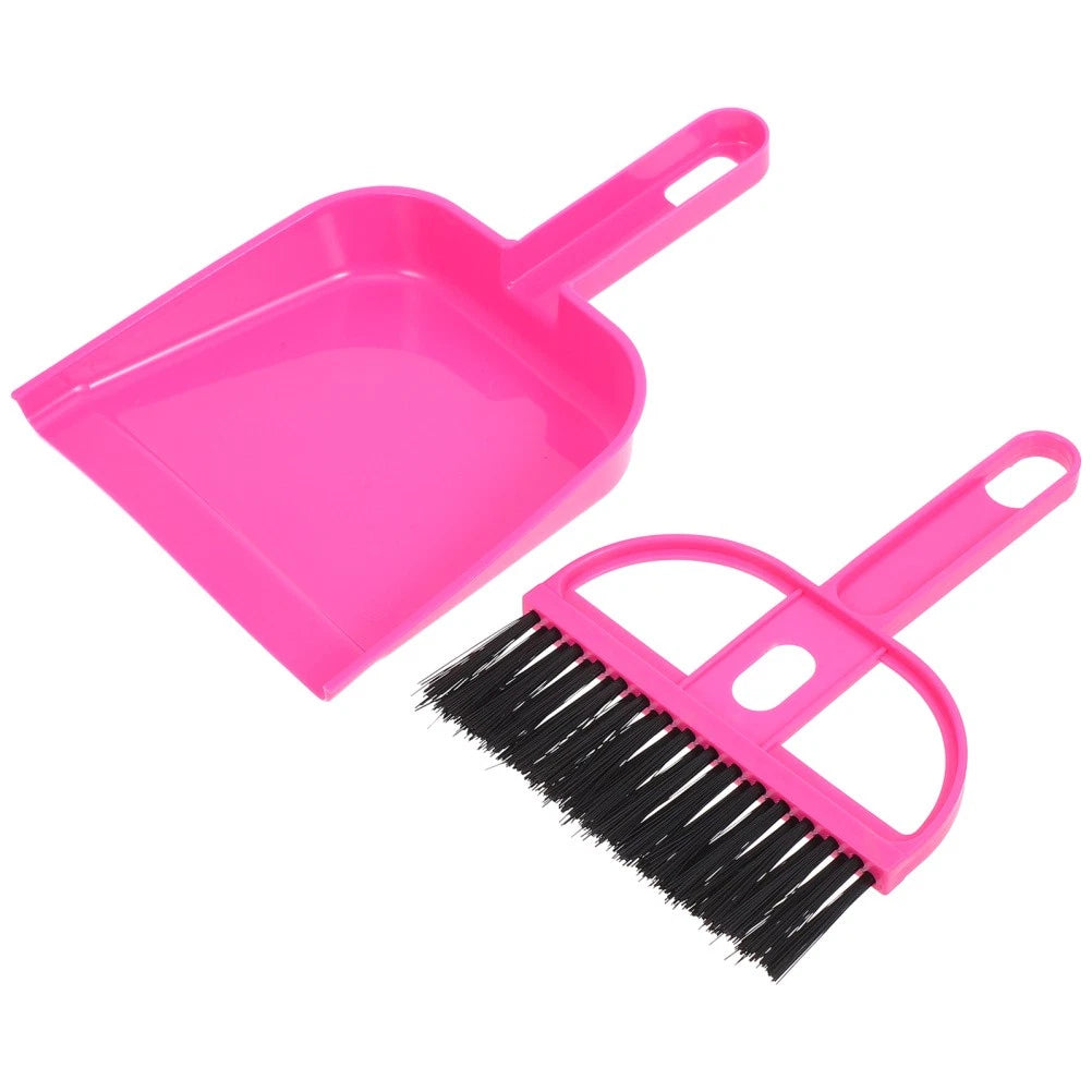 Desktop Broom Set Child Tabletop Dustpan Brush Car Cleaning Interior