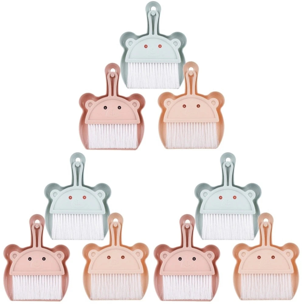 3 sets of Desktop Cleaning Broom Mini Dustpan Table Cleaning Broom Tabletop