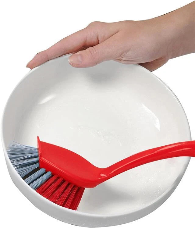 Dirt Devil Home Cleaning Brushes Set of 6 with Broom Dustpan & Handbrushes Red