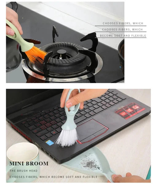 Home Keyboard Hair Brush Mini Floor Dust Broom and Dustpan Set Cleaning Tool New