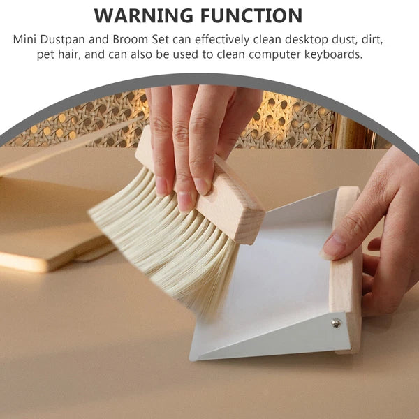 Desktop Cleaning Kit Broom Set Travel Supplies Mini Dust Pan and