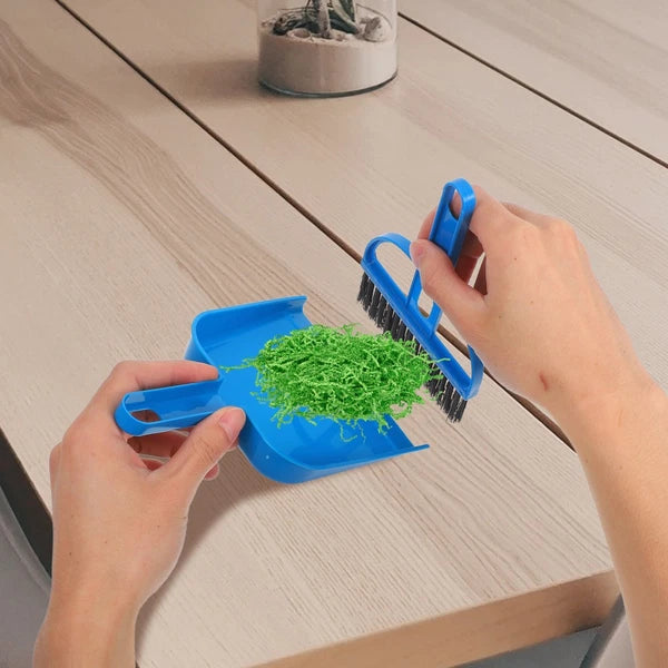 Desktop Broom Set Work Dustpan Brush Toy Children House Cleaning Toys