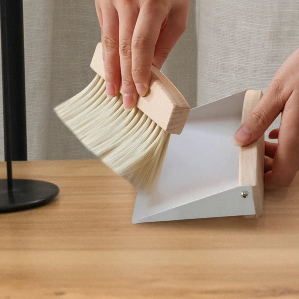 Desktop Cleaning Kit Small Dustpan Set Broom Office Travel and Combination