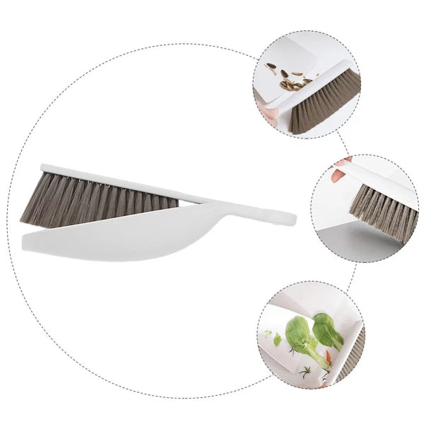 Desktop Broom Set Household Cleaning Supplies Tiny Brush and Dustpan