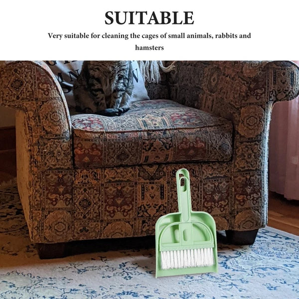 Small Broom Set Multi-use Cleaning Tools Hamster Cage and Dustpan