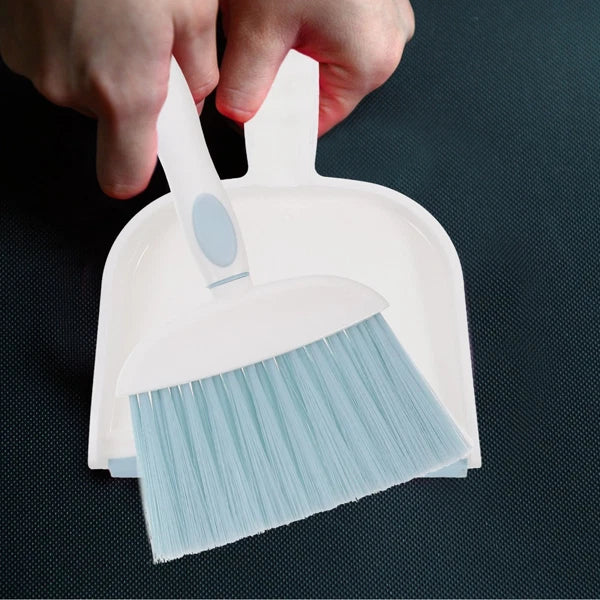 Dust Brush Set Pan and Brushes Desktop Mini Broom Remover Dustpan Gap Cleaning