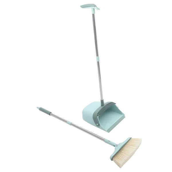 1 Set of Household Broom and Dustpan Reusable Broom Dustpan Home Cleaning