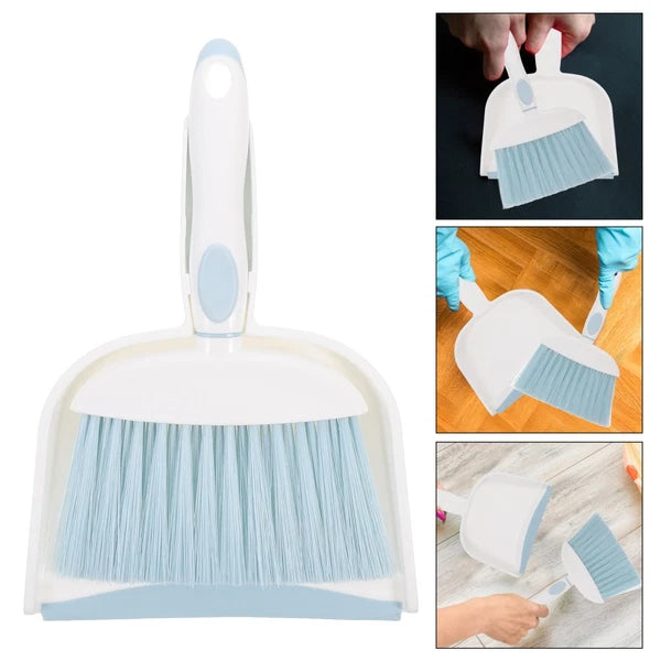 Dust Brush Set Pan and Brushes Desktop Mini Broom Remover Dustpan Gap Cleaning