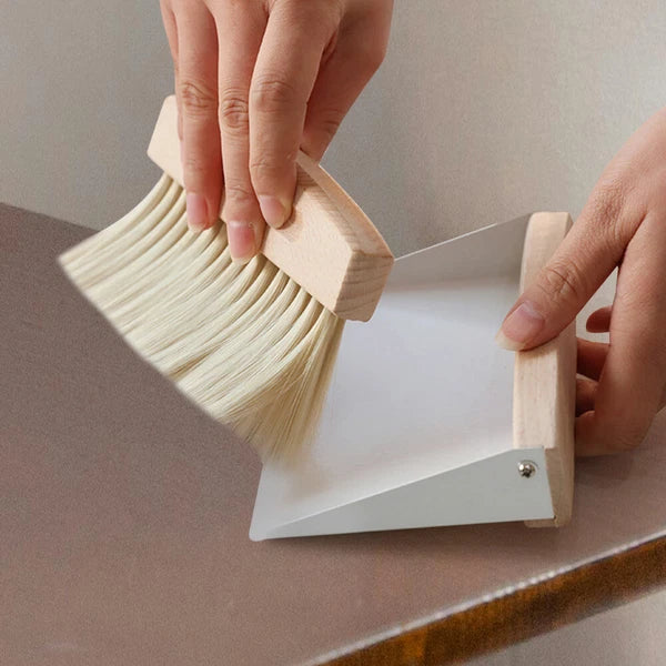 Desktop Cleaning Kit Broom Set Travel Supplies Mini Dust Pan and