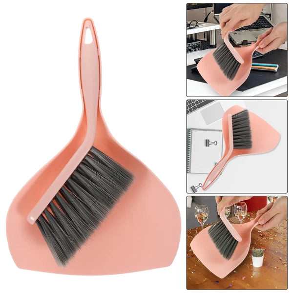 Desktop Cleaning Broom Table and Dustpan Set Small Portable Brush