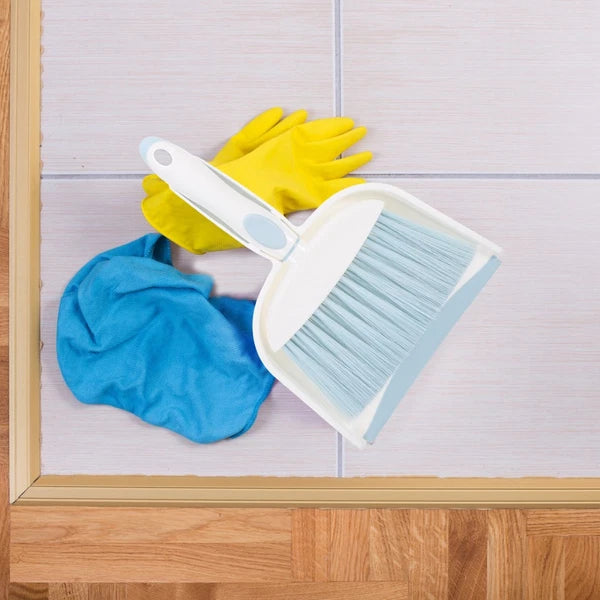 Dust Brush Set Pan and Brushes Desktop Mini Broom Remover Dustpan Gap Cleaning