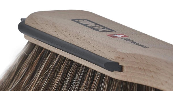 Handheld Dustpan and Brush Set | Comfort Grip Broom with Horsehair Bristles