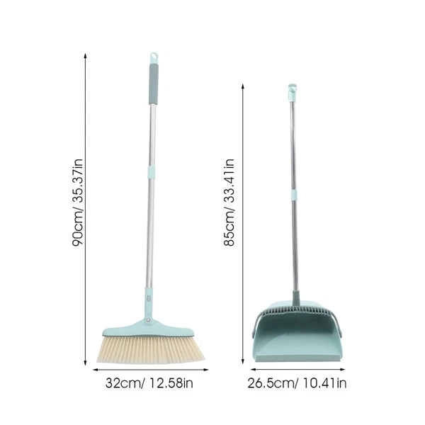 1 Set of Household Broom and Dustpan Reusable Broom Dustpan Home Cleaning