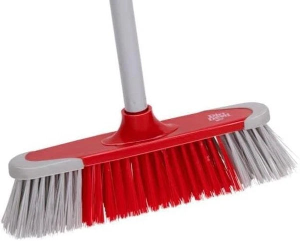 Dirt Devil Home Cleaning Brushes Set of 6 with Broom Dustpan & Handbrushes Red