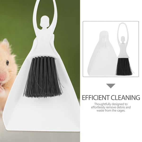 1 Set of Hamster Mini Broom Mini Dustpan Small Animal Cage Cleaning Broom