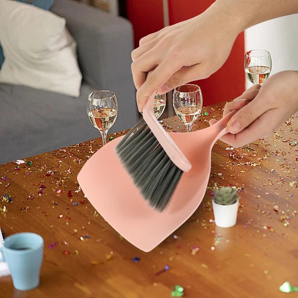 Desktop Cleaning Broom Table and Dustpan Set Small Portable Brush