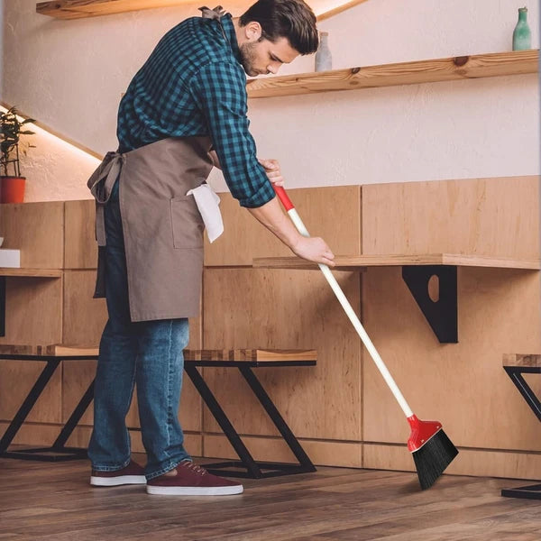 Versatile 8-Piece Broom Set with Upright Dustpan for Indoor & Outdoor Cleaning