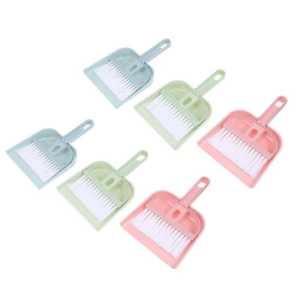 6 Sets Cleaning Artifact Set Broom With Shovel Dustpan And-