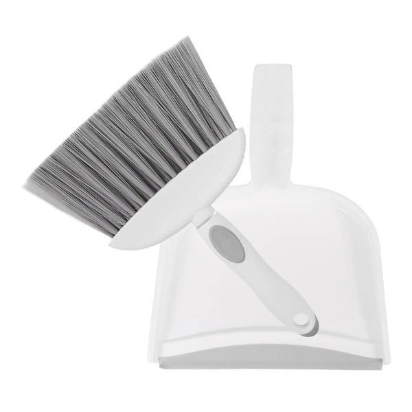 1 Set Small Broom Dustpan Kit Desktop Whisk Broom Brush And Waste Bin Tabletop