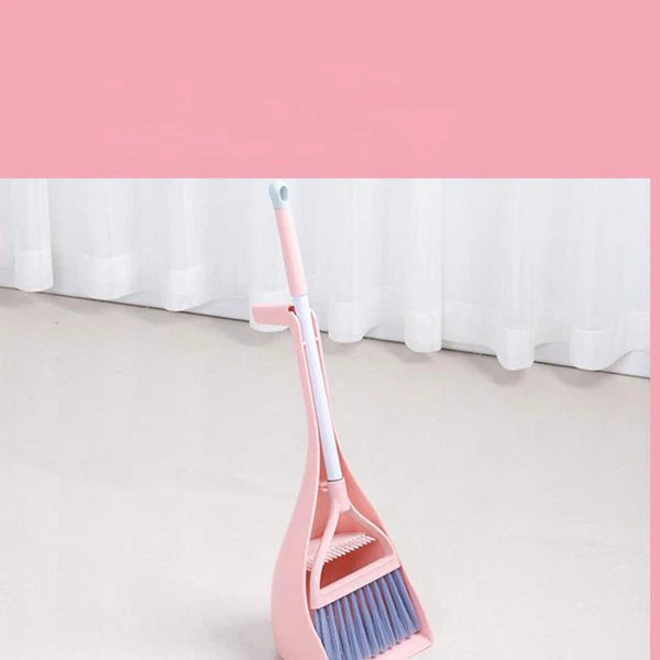 1 Set Child Besom Dustpan Kit Kids Cleaning Broom Dustpan Combination Kids Mini